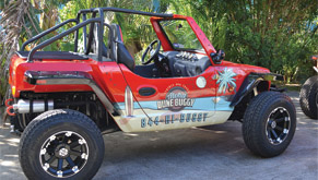 Closeup Of Orange Dune Buggy