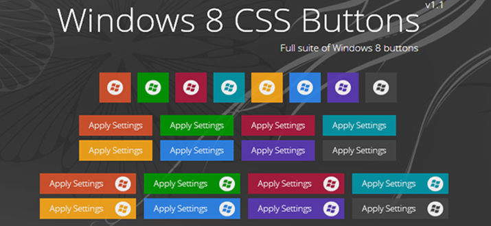 css3 html windows win8 buttons