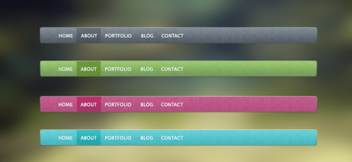 trendy navigation bar interface psd freebie