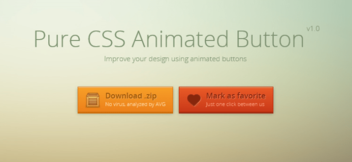 pure css animated buttons website freebie download