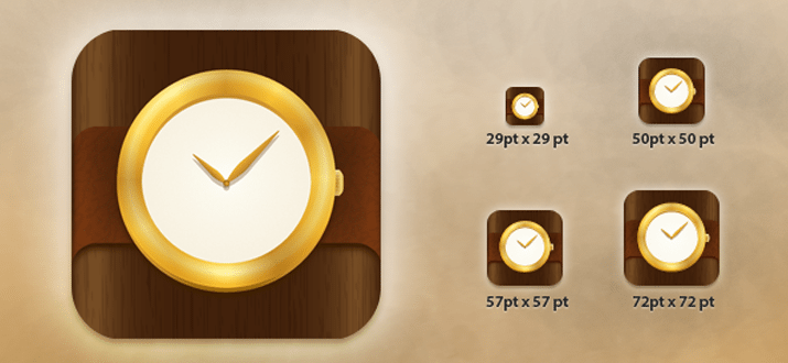 freebie psd wristwatch app icon mobile retina display